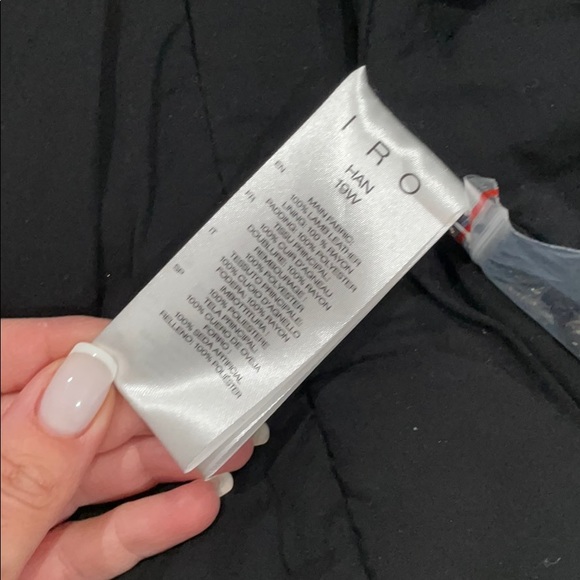 Iro Han burgundy red leather jacket size 40 - Picture 9 of 16